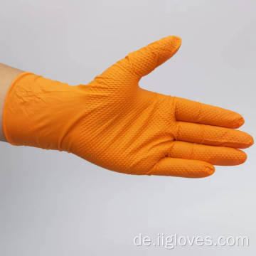 Sicherheit Orange Reine Nitrilhandschuhe bequeme Handschuhe